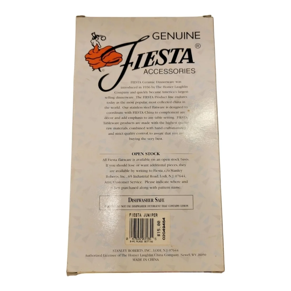 Fiesta Juniper 5pc Flatware Swirl NIB